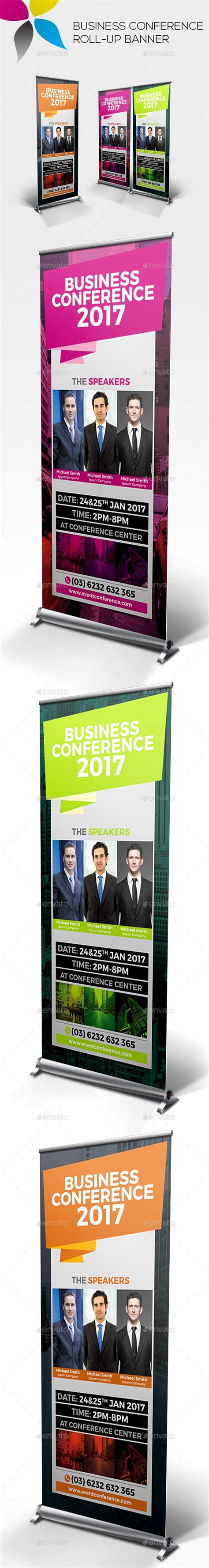 Business Conference Roll Up Banner Business Cards Creative Templates