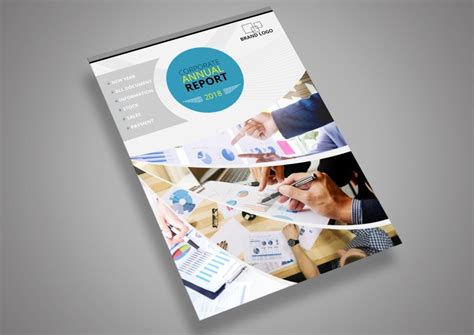 Annual Report Cover Design A4 Size Flyer Templates ~ Creative Market
