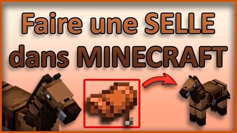 Selle - Comment Faire Une Selle Dans Minecraft ? - YouTube