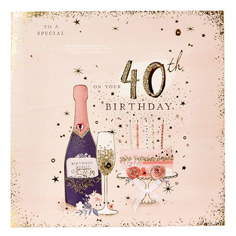 Buy Exquisite Collection 40th Birthday Card Any Female Recipient