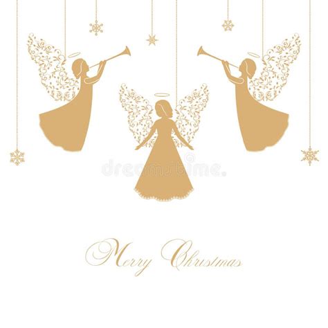 Christmas Angels Stock Vector Illustration Of Wish Celestial 21292386