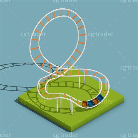 Low Poly Amusement Park Isometric Icon | 3D model | Amusement park, Amusement, Low poly