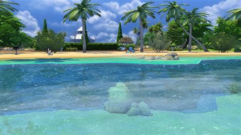 Mod The Sims Mini Tropical Beach With Waves
