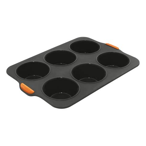 Bakemaster Silicone Large Muffin Pan 6 Cup Kitchen Mojo