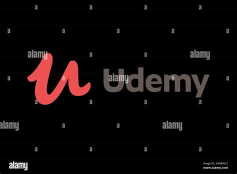 Udemy Logo Black Background Stock Photo Alamy