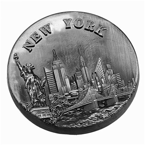 Unis Circle New York Souvenir Metal Fridge Magnet Nyc Statue Of Liberty