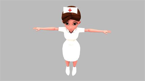 Cartoon Nurse 3d Model 3d Model Cgtrader