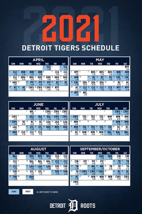 Detroit Tigers Schedule 2021 August Detroit Tigers Lover