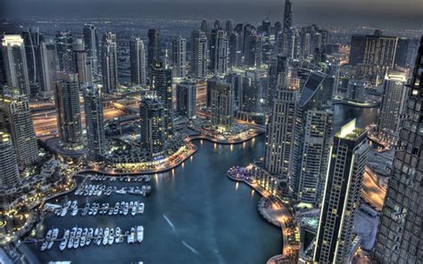Descargar Fondos De Pantalla Dubai Emiratos árabes Unidos Noche