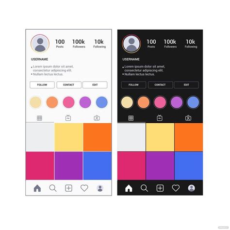 Free Instagram Profile Template Download In Illustrator Photoshop