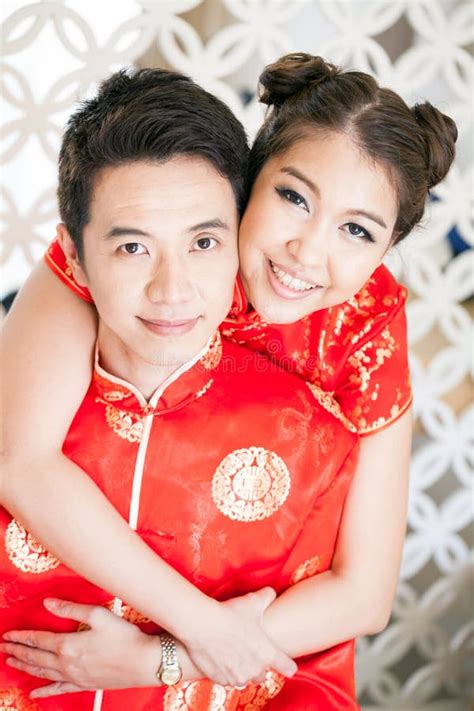 Young Couples With Chinese Dress Stock Image Image Of Handsome