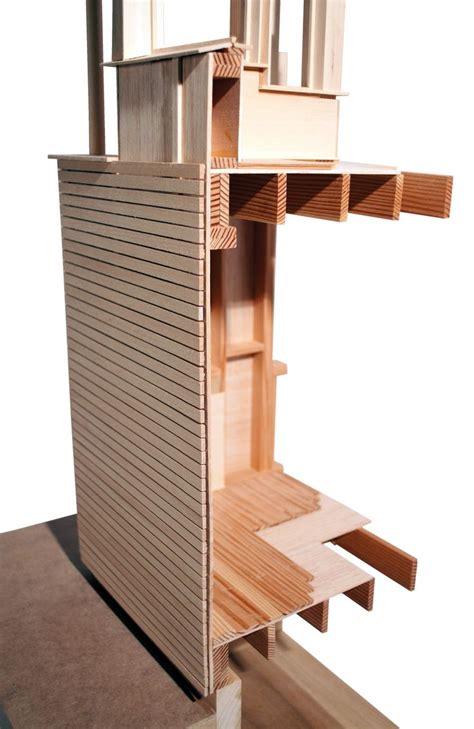 Section Model Wood Timber Architecture Architecture Design Wood