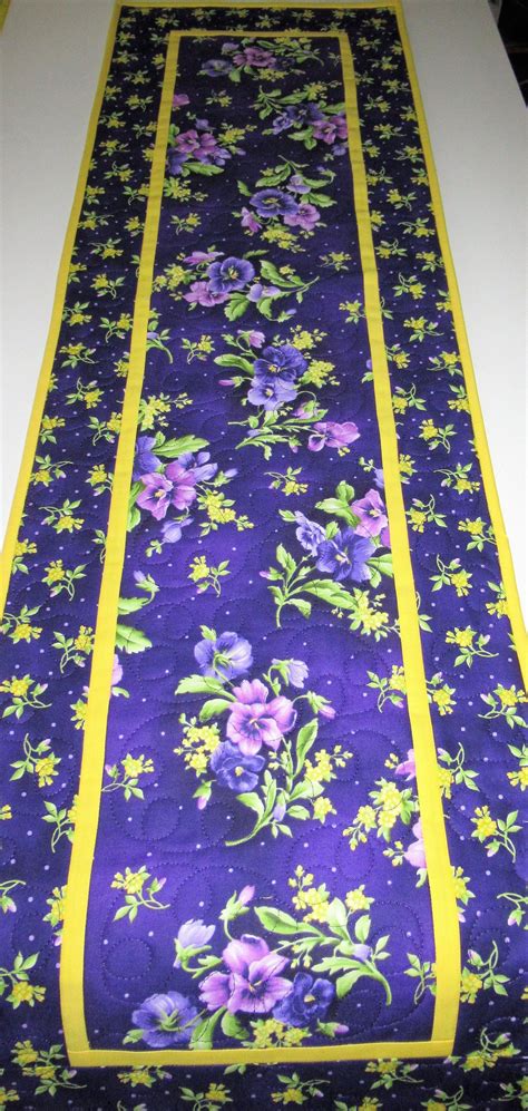 Spring Table Runner Easter Summer Handmade Quilted Fabric Etsy Spring Table Runner Spring