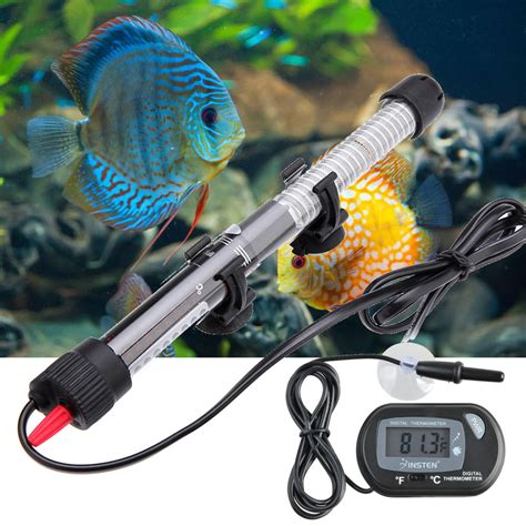 100200300w Aquarium Submersible Water Heater Rod Fish Tank W Lcd