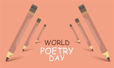 World Poetry Day Holiday Concept Template For Background Banner