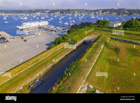 An Aerial View Of Fort Adams State Park Newport Ri Stock Photo Alamy