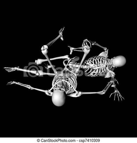 Stock Illustration Of Concentrate Skeletons In A Sexual Pose Intended