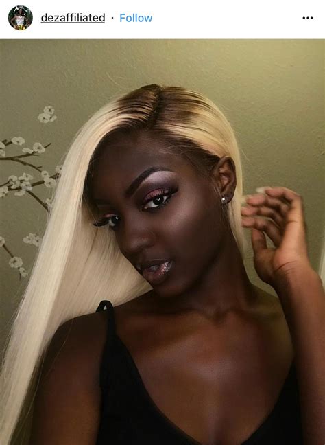 Before you try this, keep in mind that black hair dye is really hard to fade, and it's a big commitment. Blonde Hair On Black Women - Essence