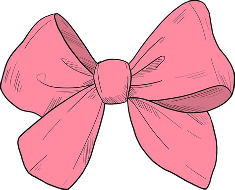 Hot Pink Bow Clip Art At Clker Com Vector Clip Art On