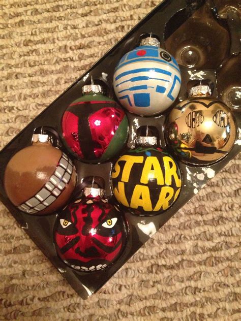Star Wars Characters Set Of 6 Ornaments Etsy Manualidades Adornos