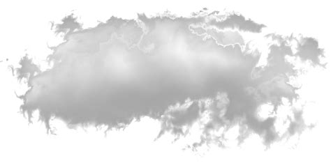 White Cloud Transparent Background Doodle