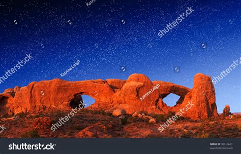North South Windows Night Time Arches Stock Photo 30613681 Shutterstock