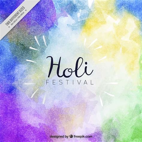 Free Vector Holi Festival Watercolor Background