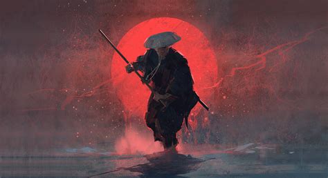 Download Moon Oriental Warrior Fantasy Samurai Fantasy Warrior Hd