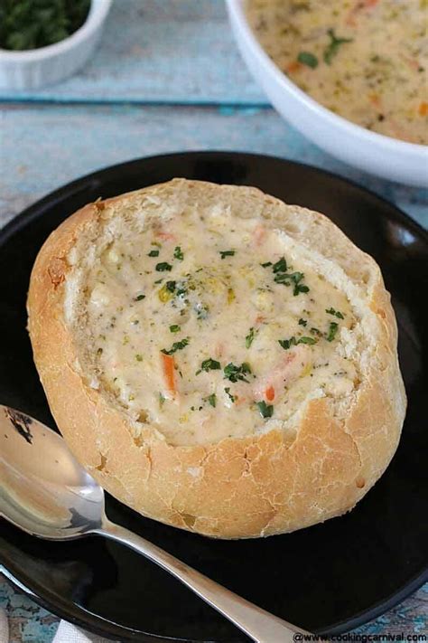 Homemade Bread Bowl For Soup And Dip Cooking Carnival Recipe