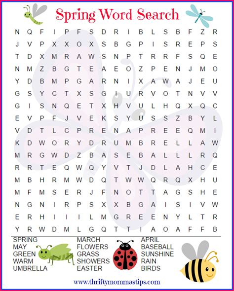 Printable Word Searches For Kids 9f5