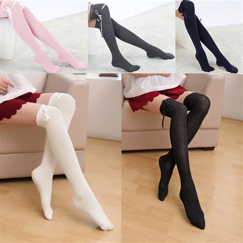 1 Pair 5 Color Fashion Solid Winter Over Knee Stockings Sexy Warm Thin