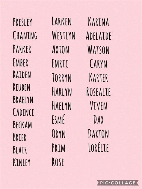Unique And Cool Girls Names