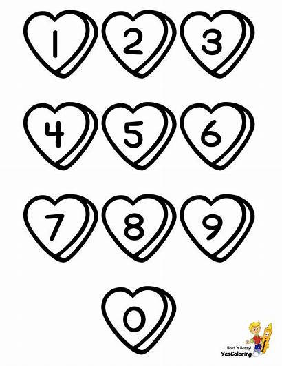 Valentine Coloring Alphabet Valentines Numbers Chart Number