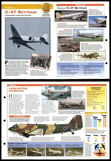 C 47 Skytrain 171 Warplanes 1950 70s Aircraft Of The World Fold Out