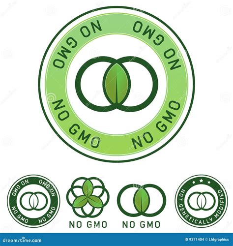 Not Genetically Modified No Gmo Food Label Stock Vector