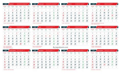Download Kalender Islam 2019 Kalender Template Tablet