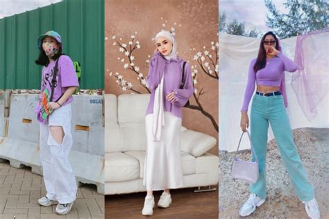 11 Tips Padu Padan Outfit Warna Lilac Lagi Kekinian Banget
