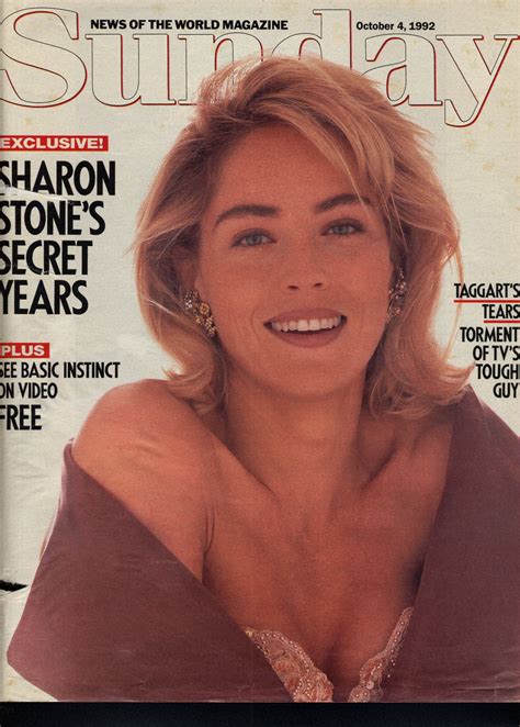 Sharon Stone On Sunday Magazine Cover October Filmsterren Vrouwelijk