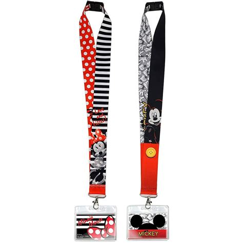 Disney Lanyards With Id Holders Mickey And Minnie Mouse Premium