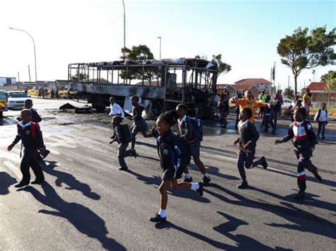 Buses Set On Fire In South Africas Cape Town As Taxi Strike Starts Today