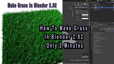 How To Make Grass In Blender 2 82 Grass Make Tutorial In Blender 282