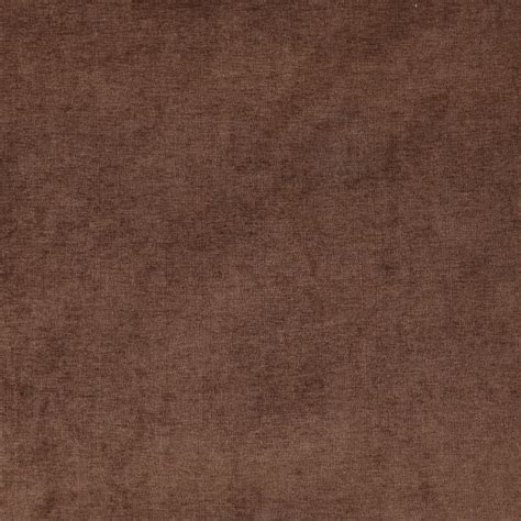Chocolate Brown Solid Woven Velvet Upholstery Fabric By The Yard