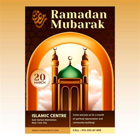 Premium Vector Ramadan Mubarak Flyer Design Template And Background