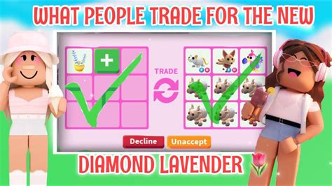 What People Trade For The Brand New Diamond Lavender In Roblox Adopt