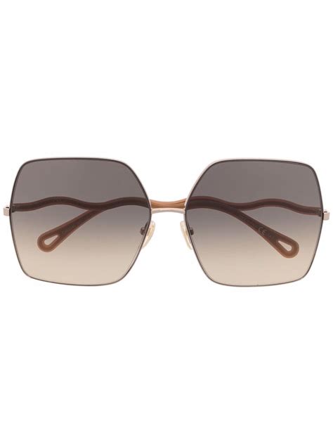 chloé eyewear noore oversize frame sunglasses farfetch