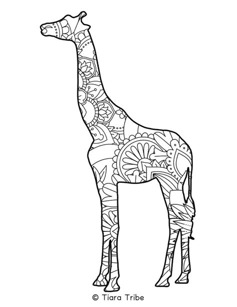 Giraffe Mandala Coloring Page Mandala Coloring Mandala Coloring