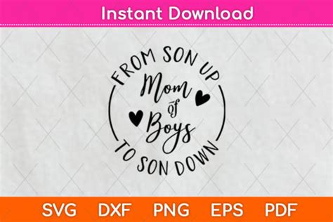 From Son Up Mom Of Boys To Son Down Graphic By Graphic School