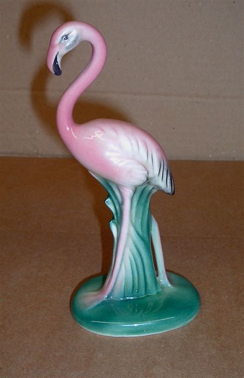 Pink Flamingo Figurine Old Napco Japan Pink Bird Vintage Figure Pink
