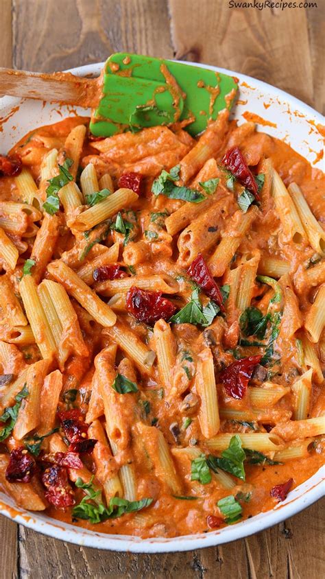 Mozzarella Penne Rosa Pasta With Sun Dried Tomatoes Swanky Recipes