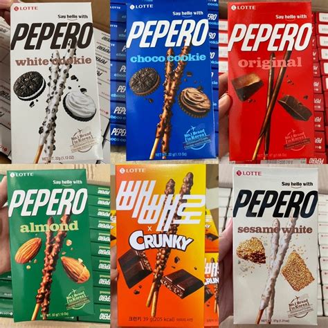 Lotte Pepero Original Almond Sesame White Cruncky White Cookie Choco